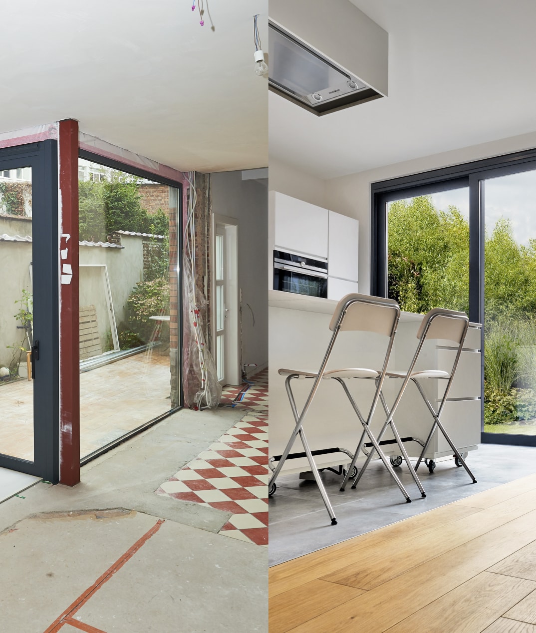 Proprety extension before and after